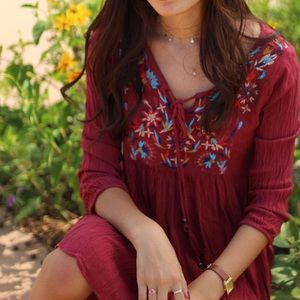 Boho Embroidered Dress